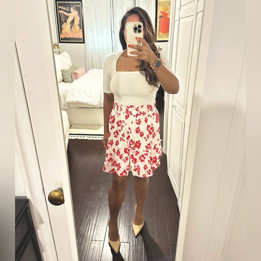 J crew ruffled skirt